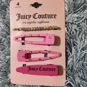 Juicy Couture 4 Pink Hair Clip Set